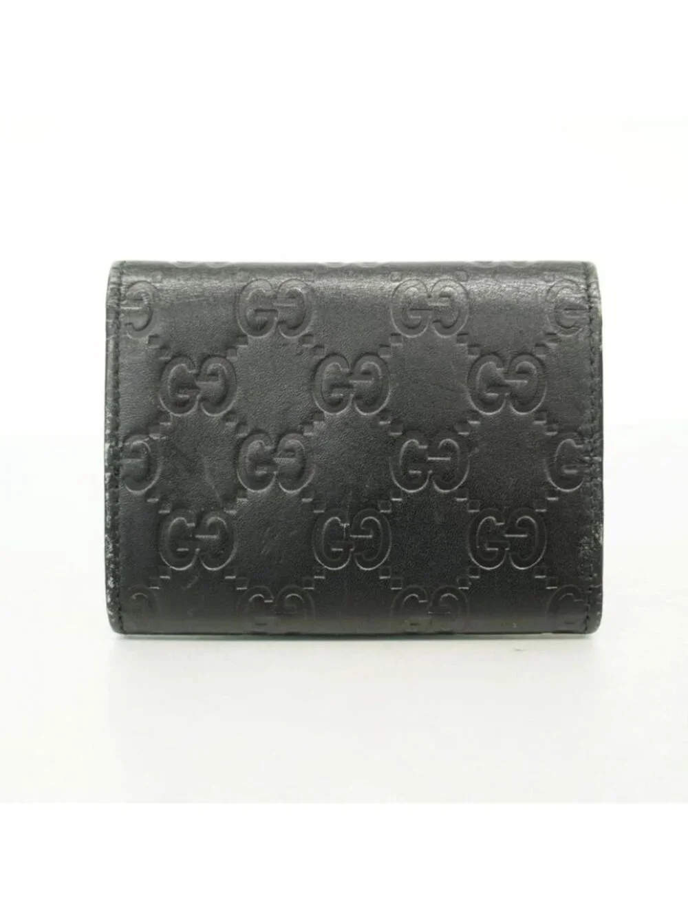 ★SOLD★ Gucci Business Card Holder Guccissima Leather Black Silver - Picture 9 of 9